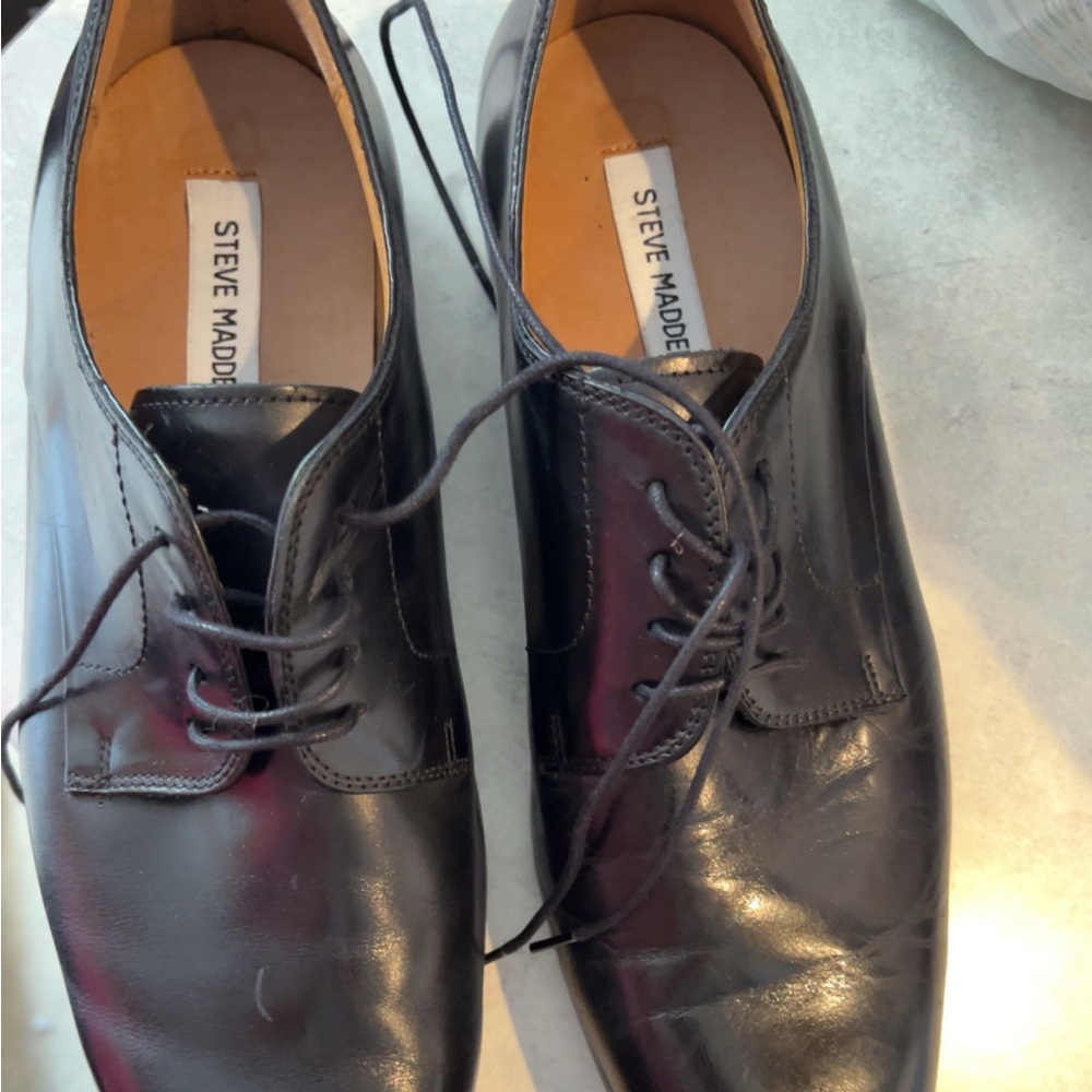 Men’s Size 10.5 Steve Madden Men’s Parsen’s Oxford Black Leather